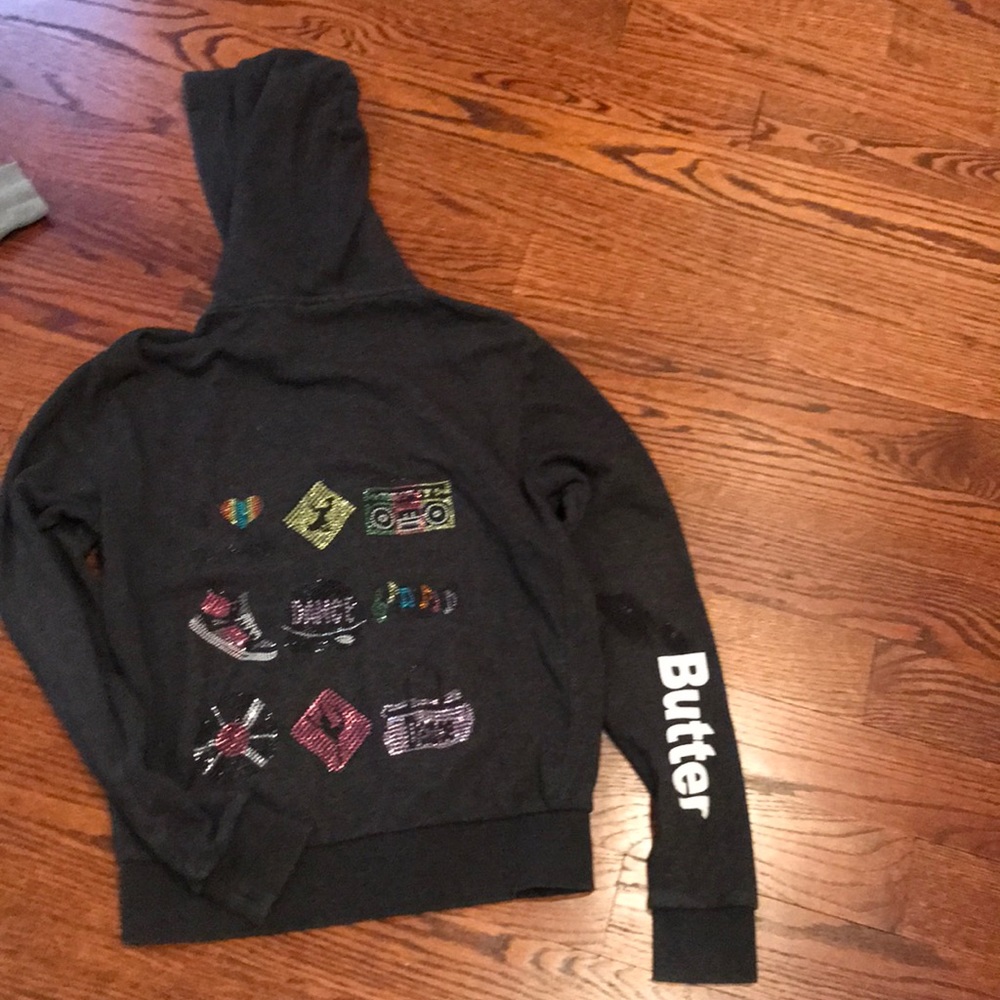 Butter girls sweatshirt size xl grey
